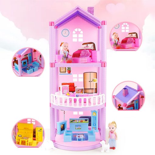 Maison de poupée Villa DIY à assembler